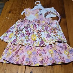 Nwt Haute Hippie Kids Floral 3pc Set  Skirt, Shirt, Headband Sz 7/8